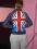 H&M jeansowa katana flaga Anglii DIY USA hit