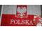 *FLAGA POLSKI* z GODŁEM i napisem POLSKA-152/90cm