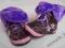 KOZACZKI W KWIATUSZKI r. 21 FIOLETOWE 13,5cm