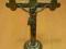 Stary zabytkowy krzyż krucyfiks metalowy drewniany