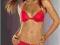 *Y689*Biustonosz push up czerwień 80 A FLASHLIGHTS