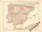 HISZPANIA I PORTUGALIA oryginalna mapa z 1890 roku