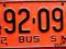 Tablica rejestracyjna-MISSOURI- USA-BUS z 1972r