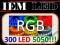 Taśma 5m RGB 300 LED 5050+ sterownik+ zasilacz 12V