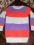 Fajny sweterek w pasy kolorowe roz 146