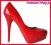 *Idealne buty _pl* Czerwone lakierkowe czólenka*38