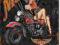 Warsztat motocykl pin up metalowa tabliczka retro