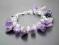 AMETYST kryształki bransoletka