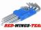 KLUCZE TYPU TORX kpl.9 cz BEAST T10-T50 otwory x2