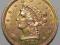 2,5 dolara USA 1855 Złoto