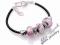 bransoletka modułowa GLAM_ART BEADS rzemień skóra