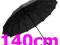 MĘSKI parasol DUŻY 140cm WŁÓKNO czarny HIT JAKOŚĆ