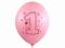 Balon na roczek dziewczynki Jedyneczka 1 37cm 1szt