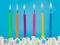 Świeczki urodzinowe Kolorowe 6szt Urodziny Tort
