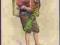 Chłopak z prosiakami na plecach 1904r.