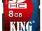 KARTA PAMIĘCI KING SD SDHC 8GB CLASS4 24H