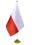 NOWE GADŹETY KIBICA FLAGA POLSKA NA BIURKO stojąca