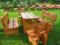 Meble ogrodowe - komplet stół + 2 ławy