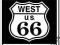 Route 66 znak kultowa trasa USA metalowy plakat
