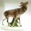 Figurka fugura jelonek jeleń wyjący majolika 19cm