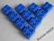 LEGO DUPLO zestaw klocków 2x2 niebieski 10szt bdb+