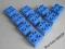 LEGO DUPLO zestaw klocków 2x2 błękitne 10szt bdb+