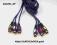 Kabel 3xRCA(chinc)/3xRCA(chinc) 2,5m GOLD (014-2,5