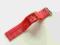 M10 - ZEGAREK JELLY WATCH WIDE BAND ŻEL. CZERWONY
