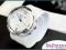 Zegarek damski biały srebrny jelly watch swarovski