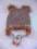Czapka, czapeczka szydełkowa SŁODKI MIŚ 44-48 cm