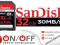 SANDISK EXTREME 32 GB 30MB/S SDHC HD VIDEO+CZYTNIK