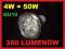 GU10 lub MR16 HIGH POWER LED 4x1W 360 LM JAK 50W