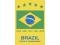 Brazylia - Flaga piłkarska - plakat 91,5x61 cm