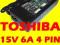 NOWY ORYGINALNY ZASILACZ TOSHIBA 4PIN 15V 6A GWAR