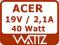 ACER - FIRMOWY ZASILACZ - 19V 2,1A - GW 12 - FVAT