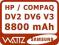 HP - DV2000 - DV6000 - MEGA POJEMNOŚĆ - 8800 mAh