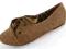 -62 HIT JAZZÓWKI OXFORD retro balerinki BROWN r39