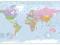 Polityczna mapa Świata - plakat 140x100 cm
