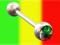 Kolczyk do języka piercing RASTA GANDZIA TRAWA