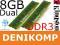 PAMIĘĆ KINGSTON DDR3 8GB 2x4 1333MHz i5 i7 ZABRZE
