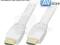 Kabel HDMI płaski biały 1.3b Lindy 41160 0.5m