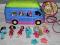 POLLY POCKET 6 lalek discobus torebka oryginał