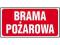 ZNAK PPOŻ BRAMA POŻAROWA