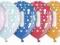 Balony jedynki 1 na roczek kolory - 5 szt - 37 cm