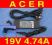 B ORYGINALNY ACER zasilacz 19V 4.74A fv gwr w-wa