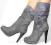 italy sexy ~ grey najmodniejsze botki platforma 38