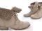 WORKER BOOT wywijane botki ocieplane 120 khaki 41