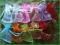 Woreczki organza 5 szt Migdały w lukrze organza