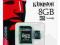 8 GB Kingston microSD Karta 8GB micro SD + ADAPTER