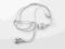 Srebrne Słuchawki smycza do MP3, MP4 miniJack 3,5